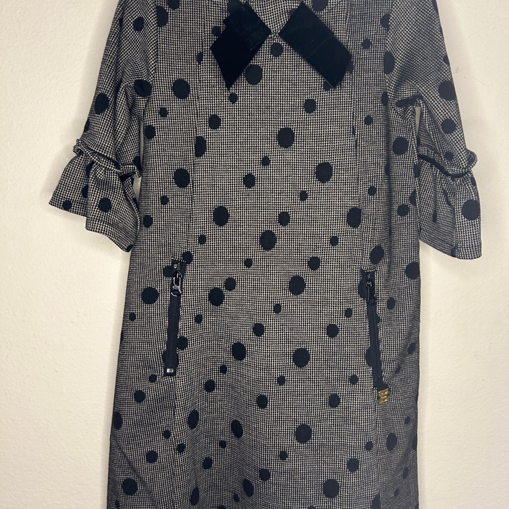 Deux par Deux Black and velvet girls dress